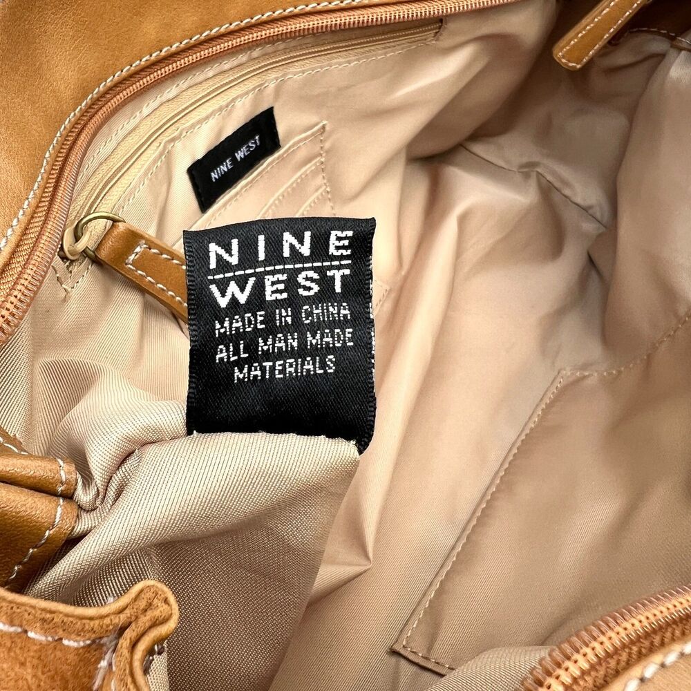 Nine West Y2K Monogram Collection Small Signs 3-Piece Set Light Brown Faux Suede - Picture 8 of 16